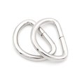 thumbnail image 2 of CRAFTMEMORE 100 Pack 1 Inch Metal D-Rings Non Welded Dee Ring for Bag Belt Lanyard DIY Craft Accessories (Silver), 2 of 10