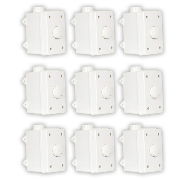 Theater Solutions OVCDW Outdoor Volume Controls White Weatherproof 9 Piece  Set