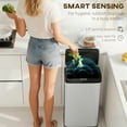 thumbnail image 4 of HOMCOM Sensor Garbage Can with Soft-Close Lid, 12 Gallon Sensor Trash Can, 4 of 10
