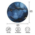 thumbnail image 7 of WOBOGO Navy Blue Gilt Marble Round Placemats Set of 6 Heat Resistant Washable Kitchen Table Decorations 15.4in, 7 of 7