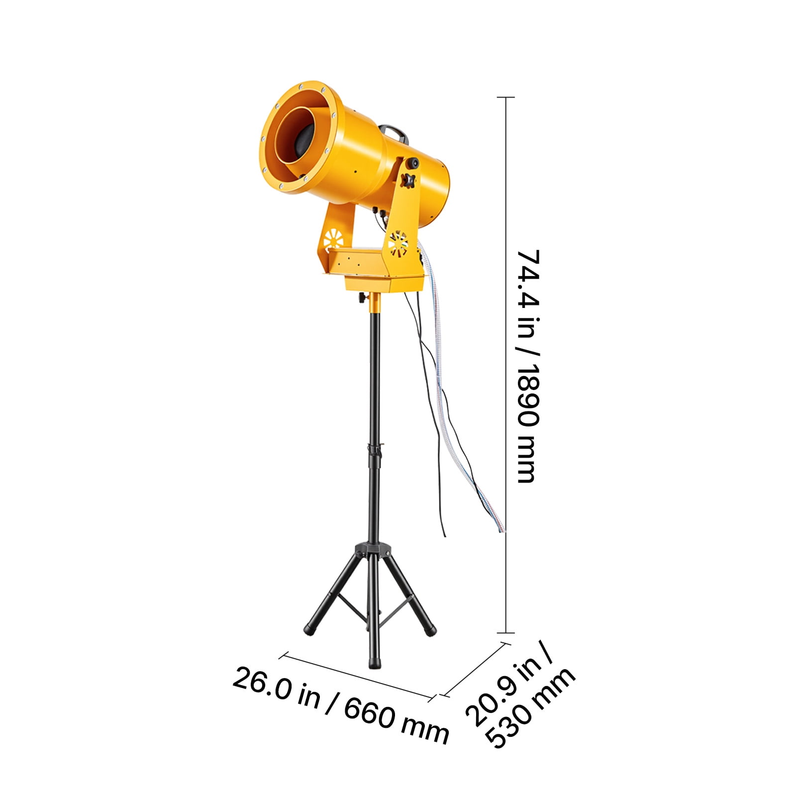 VEVOR Foam Machine, Auto Oscillation Foam Cannon Party Machine, Bubble Cannon with Fan, 3-Color LED Lights & Triangular Structure, Dense Foams Maker for Gatherings, Backyard, Celebrations & Party