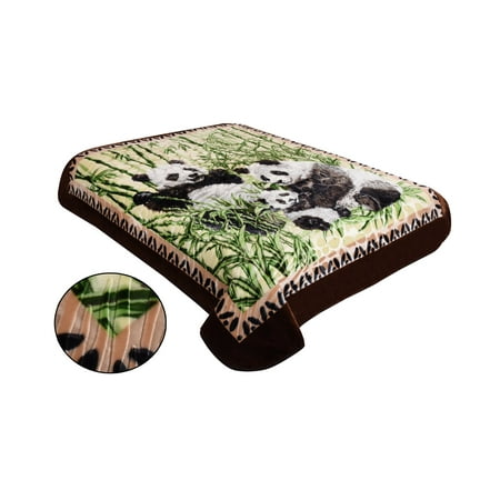 Jumbo Comforter - Osake Clearance Super Soft Luxury Blanket / Comforter Beautiful Design, 1 ply , Clearance Embossing Jumbo Size Super Soft Luxury Blanket / Comforter Beautiful Design, panda, TEBJ-33 BRONW