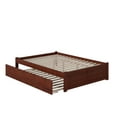 thumbnail image 2 of AFI Concord King Solid Wood Platform Bed with Footboard and Twin XL Trundle in Walnut, 2 of 7