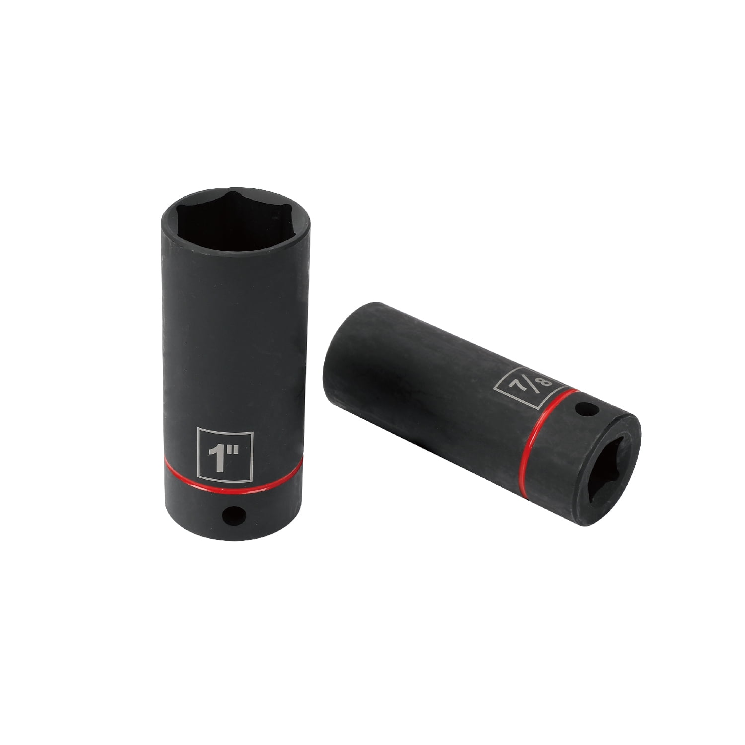 Hyper Tough 1/2-Inch Drive Large Impact Deep Socket Set, SAE, 7 Pieces
