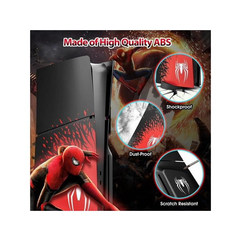 スパイダーマン ディスク版　プレイステーション5 カバー　ps5 Enhanced PS5 Accessories: Spider Pattern Vented Console Cover for