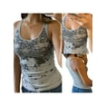 thumbnail image 4 of Seyurigaoka 2000s Aesthetic Vintage Crop Tops for Women Harajuku Rhinestone Star Graphic Print Tank Retro Grunge Grey Mini Vest Streetwear, 4 of 9