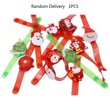 Cartoon Silicone Santa Claus for Kid Birthday Party Supplies Favors Wristband Halloween Holiday Party Accessory