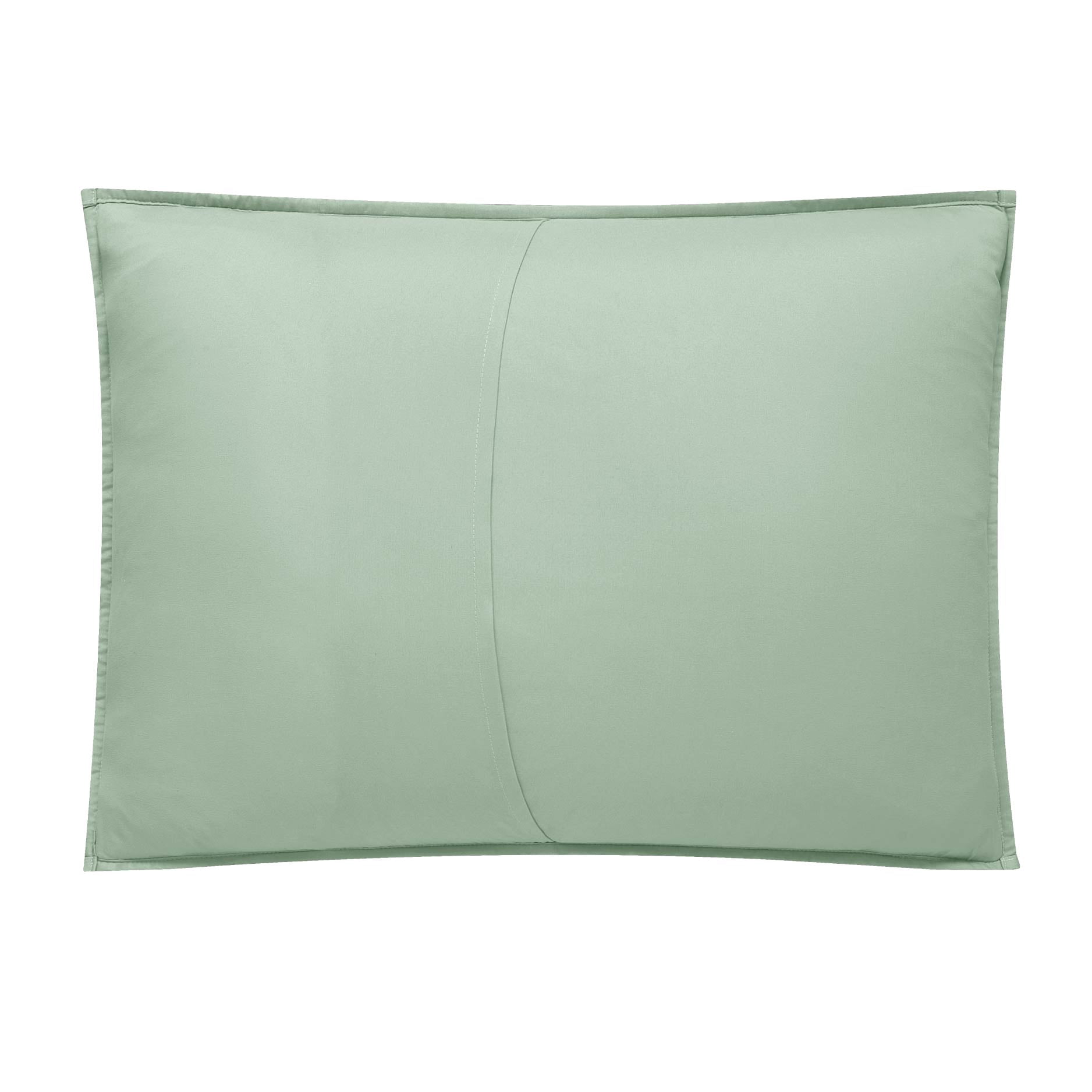 Mainstays Botanical Floral Stitched Pillow Sham, Standard, Light Green, 1 Pack
