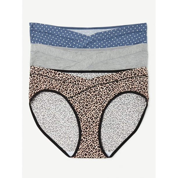 Joyspun Women's Maternity Under the Belly Underwear, 3Pack, Sizes S to