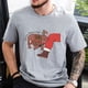thumbnail image 4 of Camisetas con estampado navideño de Moo Deng para hombre, camiseta informal transpirable, camiseta de manga corta para mujeres y hombres, camisetas gráficas navideñas, 4 of 5