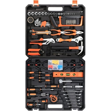 

Tool Set 168 Pieces General Household Auto & Hand Tool Kits with Easy Carrying Storage Case Ideal for Home Repairing & Maintenance