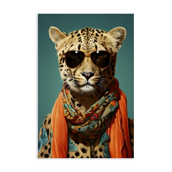 Stupell Industries Eclectic Safari Glamour Leopard Canvas Art, 16 x 24, by Andrea Haase