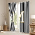 thumbnail image 3 of Erosebridal Glitter Print Letter M Curtains Pack of 2 (42x84 Each), Cartoon Monogrammed Curtains Blackout, 3 of 6
