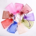 thumbnail image 3 of Bolsas de Organza dibujables Multicolor, decoración de boda, joyería, dulces, regalo de Navidad, venta al por mayor, 10/50 unidades, 3 of 4