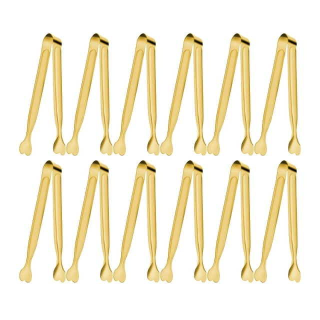 Pinzas para servir azúcar Anytrp de acero inoxidable, 13,5 cm, paquete de 12