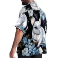 thumbnail image 3 of Tmall Men's Casual Short Sleeve Printed Button Down Spread Collar Tops Summer Beach Shirts Unisex, 3 of 6