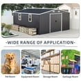 thumbnail image 4 of Lisonu 10x12 ft Metal Storage Shed, Heavy-Duty Outdoor Shed with All-Weather Steel Panels for Backyard Garden & Tool Storage, Dark Gray, 4 of 26