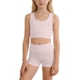 thumbnail image 3 of LRen Little Girl Bras Soft Stretchable Sports Bra Girl Wireless Bralette Solid Color Bralette with Built-In Pads Teen Yoga Crop Top, 3 of 8