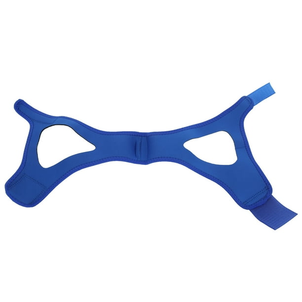 Correa para la barbilla antironquidos Correa ajustable y transpirable para dejar de roncar Cinturón de soporte para la mandíbula (azul) YUNYI BRAND Deportes