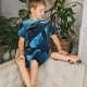 thumbnail image 4 of Fotbe Ice Blue Ocean Cute Dolphin Pijama Estampada de 2 Piezas para Niños – Ropa de Dormir de Manga Corta Cómoda para Niños y Niñas, Camiseta y Shorts de Algodón-Small, 4 of 6