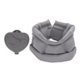 thumbnail image 4 of Bunblic Inflatable Travel Pillow Breathable Neck Support Pillow for Office Car Train grey, 4 of 7