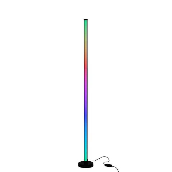 lámpara de barra de luz led para interior de 124 cm en color negro con función rgb