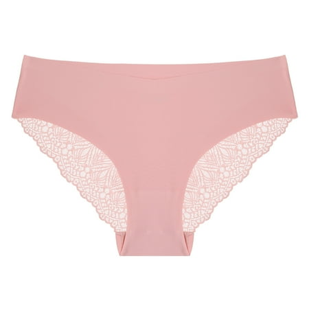 

Women Transparent Lace Floral Thong Seamless Thong High Waist Patchwork Lace Panties Female Solid Soft Lingerie Panties