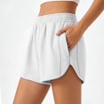 thumbnail image 2 of Sentmoon Shorts Athlétiques pour Femmes Taille Haute Shorts d'Entraînement Femmes Respirants Couleur Unie Coupe Régulière Shorts de Randonnée Femmes avec Poches Mode pour Adolescentes Été et Voyage P-3TG, 2 of 9