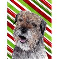 thumbnail image 1 of Border Terrier Candy Cane Christmas Flag Garden Size, 1 of 1