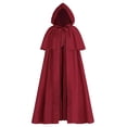 thumbnail image 3 of SAWOBUUN Medieval Hooded Cloak Renaissance Cape for Men and Women Halloween, 3 of 6