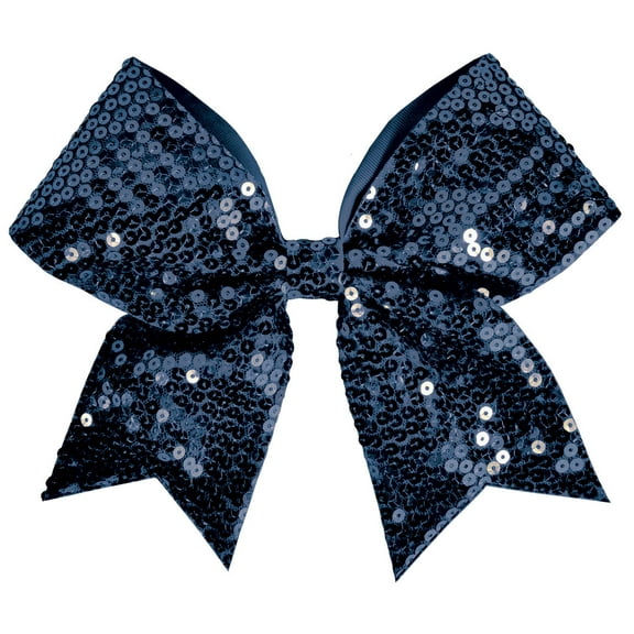 Sequin Performance Hair Bow Seq Navy