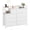 White(Leather), variant on 39" Fabric Drawer Dresser with Charging Station - 9-drawer Storage Organizer, TV Stand for Bedroom & Living Room
