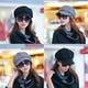 thumbnail image 4 of Gorro de mujer estilo coreano de otoño, gorra con visera, boina cálida para exteriores, gorro octogonal de lana retro, 4 of 5