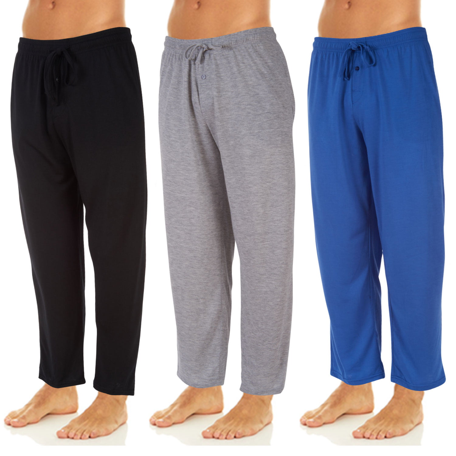 The Essentials Wardrobe Mens Loungepants Pyjama Bottoms Loungewear Cotton Jersey Pj Pants Size S-XL