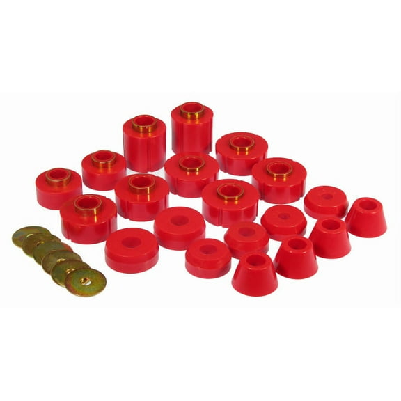 Prothane 80-96 Ford F100/350 2/4wd Body Mount - Red Fits select: 1983-1992,1996 FORD F150