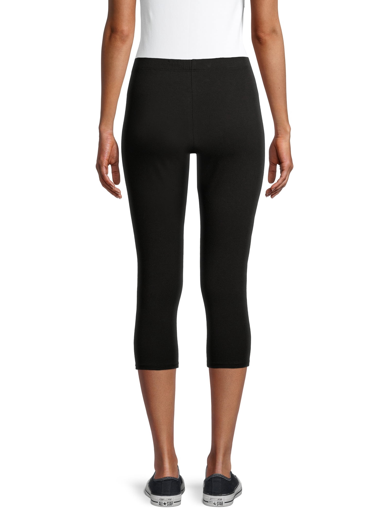 No Boundaries Juniors' Stretch Cotton Capri Leggings, Slim Fit, Elastic  Waistband - Walmart.com