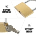 thumbnail image 3 of HLONK3pcs Garage Locks Keyed Padlock Fence Locks Copper Padlock Lock Set with Keys, 3 of 6