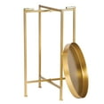 thumbnail image 2 of Homebeez Metal Side Table,Round End Table With Tray,Modern Sofa Side Table,Bedside Night Stand,Gold, 2 of 7