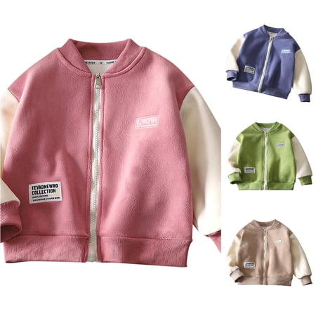Rhuody Boy S Coats 9-10 Years Winter Zipper Outwear Long Sleeve Graphic Prints Jacket Outerwear Basic Clothing