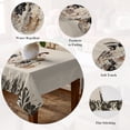 thumbnail image 5 of Fall Thanksgiving Table Cloth Waterproof Tablecloths, Pumpkin Gray Floral Botanical Rustic Burlap Tablecloth Dining Table Cover for Kitchen Party Tabletop Outdoor, Rectangle Tablecloth 52x70 Inch, 5 of 9