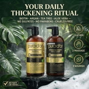 PURA DOR Advanced Therapy Biotin Shampoo & Conditioner Set, 16oz x 2