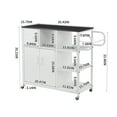 thumbnail image 5 of Kitchen Storage Cabinet,Kitchen Island Storage Racks with Roller,Mobile Kitchen Table Suitable for displaying Small appliances, for Dining Room Kitchen,White, 5 of 5