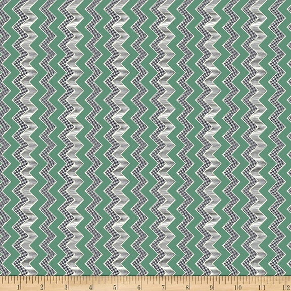 Quilting Treasures Quilt Fabrics Gretta Chevron Quilt Fabric, Green, Quilt 100% Cotton Fabric sold by the yard