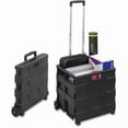 thumbnail image 5 of Safco Stow Away Folding Caddy Telescopic Handle - 50 lb Capacity - 2 Casters - x 16.5" Width x 14.5" Depth x 39" Height - Black, Silver - 1 Each, 5 of 5