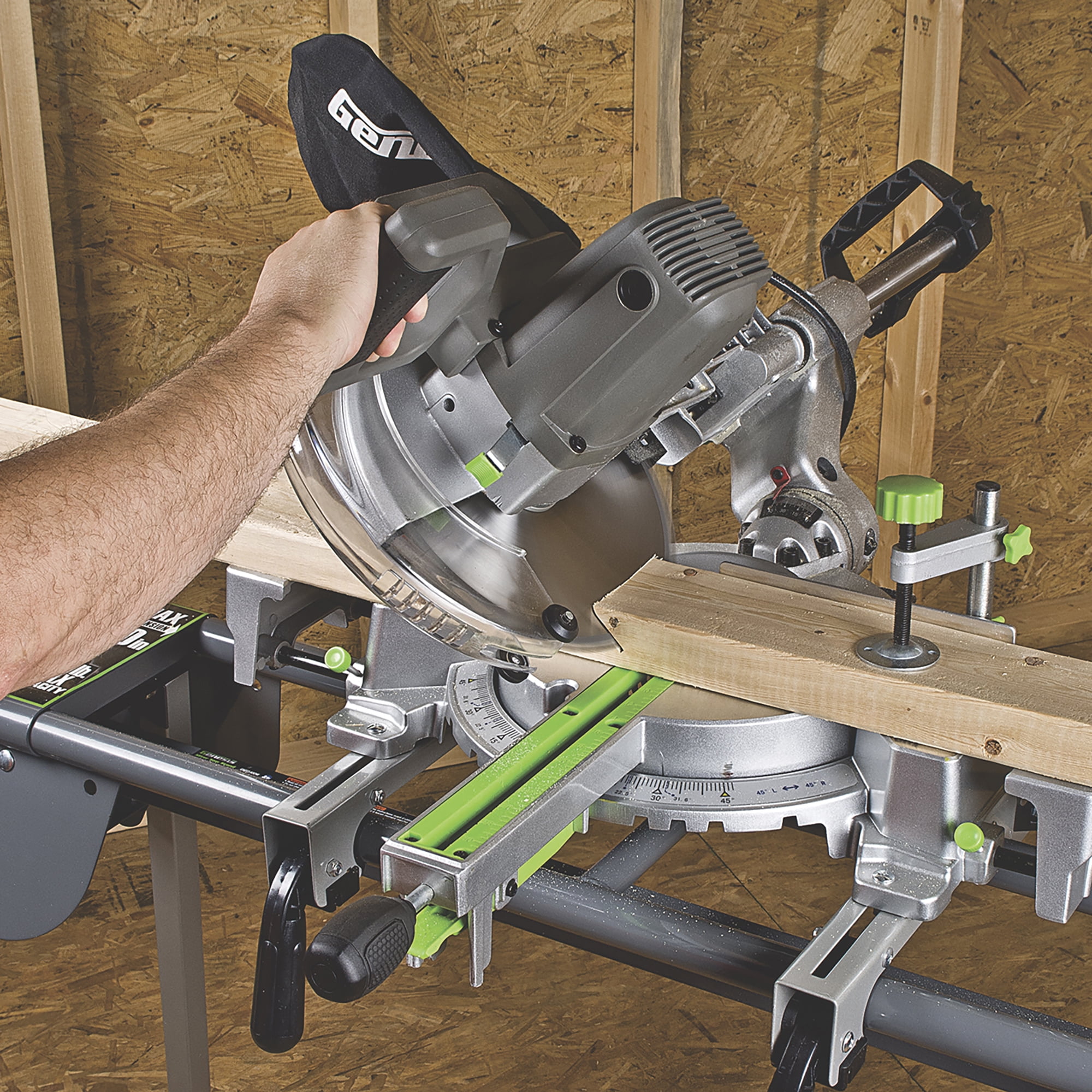 Genesis 15-Amp 10-Inch Sliding Compound Miter Saw, GMSDR1015LC