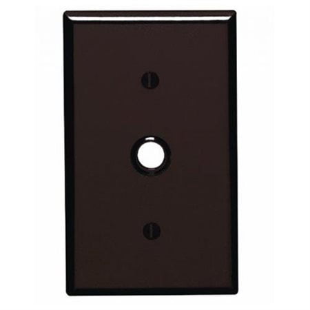 Leviton 80718 1-Gang 0.406 Inch Hole Device Telephone/Cable Wallplate Standard Size Strap Mount Thermoplastic Nylon Brown