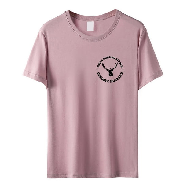 Gibobby Camisetas Mujer Manga Corta Blusas gasa con cuello redondo y manga 3/4 para mujer(Oro Rosa,CH)