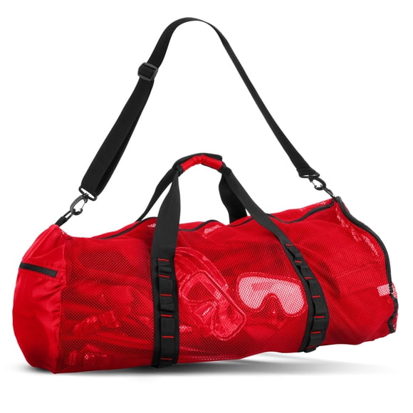 Bolsa de lona de malla Fitdom, 90 L, 74 x 36 x 36 cm, resistente al agua