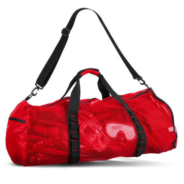 Bolsa de lona de malla Fitdom, 90 L, 74 x 36 x 36 cm, resistente al agua