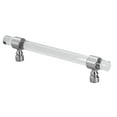 thumbnail image 5 of Manija de acrílico de cristal transparente Fácil de instalar Tirador de cajón para gabinetes Cajones Cómodas B01277S Espaciado entre orificios 128 Plata brillante, 5 of 5